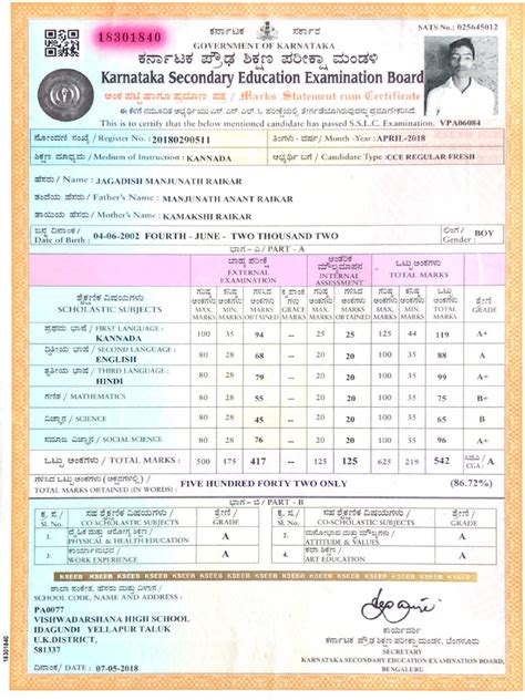sslc marks card download tamilnadu.